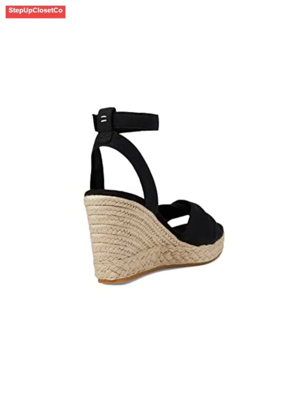 Twist Espadrille Wedge Sandal with Ankle Strap
